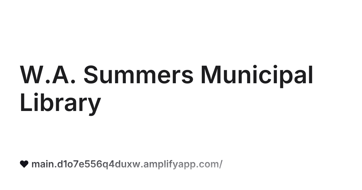 W.A. Summers Municipal Library